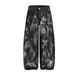 Jiayku Men's New Wind Scimitar Pants Dirty Dyed Washed Jeans Rivet Wide-leg Pants_mkmklike.com