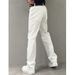 Men's Clothing Summer Thin White Jeans Men's Fashionable Simple Solid Color Straight Casual Pants Loose Versatile Slim Trousers_mkmklike.com