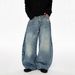 Men's Vintage Washed Jeans – Retro Airplane Button & Cat Whisker Distressed Denim Pants (S-3XL, Blue)_mkmklike.com