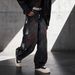Men's Loose Straight Leg Jeans With Starry Galaxy Wash & Hand-Painted Details - Trendy Streetwear Style_mkmklike.com