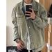 Men's Clothing Spring And Autumn Yellow Mud Denim Jacket For Men Retro High Street Design Tops High End Workwear Jacket_mkmklike.com