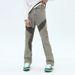 Men's High Street Style Contrast Color Stitching Distressed Jeans Loose Straight Pants Washed Effect_mkmklike.com