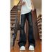 Men's Trendy Retro Flared Ripped Jeans Straight Leg Loose Fit Wide Leg Summer Style Washed Distressed High Street_mkmklike.com
