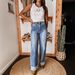 Women's Clothing Stretch Washed Straight Leg Jeans - High Waist Distressed Denim Pants For Streetwear Fashion_mkmklike.com