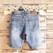 Men's Slim Fit Stretch Denim Shorts – Distressed Blue Washed 5-Inch Casual Shorts With Straight Leg Opening_mkmklike.com