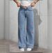 Vintage Washed High-Waisted Jeans – Cherry Blossom Embroidery & Stretch Fit For Women_mkmklike.com