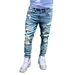 Men's Clothing Retro Ripped Jeans, Men's Mid Rise Stretch Slim Fit Casual Pants For All Seasons._mkmklike.com