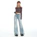Women's Retro Low Rise Flared Jeans Stretchy Slimming Casual Fashion Office Lady Jeans For Autumn And Winter_mkmklike.com