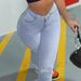 Women's High Waist Ripped Stretch Jeans - Fashionable Skinny Denim Pants With Distressed Details_mkmklike.com