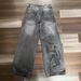 Men's Clothing Retro Distressed Washed Printed Jeans Men's High Street Niche Hip Hop Loose Wide Leg Jeans Trend_mkmklike.com