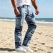 Men's Straight Leg Jeans Multi Pocket Design American Casual Versatile Trousers for All Seasons_mkmklike.com