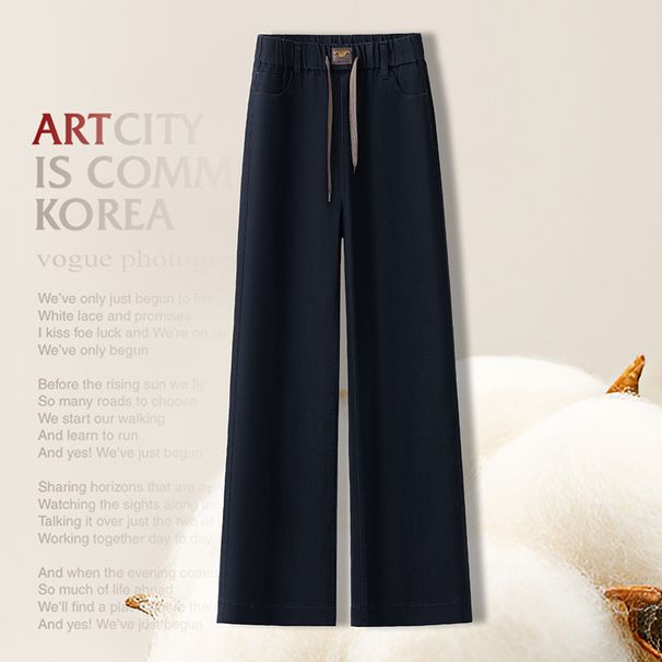 Black Straight Leg Jeans For Women - High Waist Stretchy Relaxed Fit Wide Leg Trousers (9 Lengths & 9 Sizes)_mkmklike.com