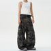 "Men's Vintage Camo Cargo Jeans – Distressed Utility Pants With Reverse-Wash Effect & Relaxed Fit (Military-Inspired, Urban Explorer Style)"_mkmklike.com