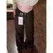 American-style Coffee-colored Floral Straight-leg Jeans For Women, New Spring And Autumn Versatile High-waisted Slimming_mkmklike.com