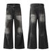 Men's Clothing High Street Wide Leg Jeans Men's And Women's Loose Washed Straight Jeans_mkmklike.com