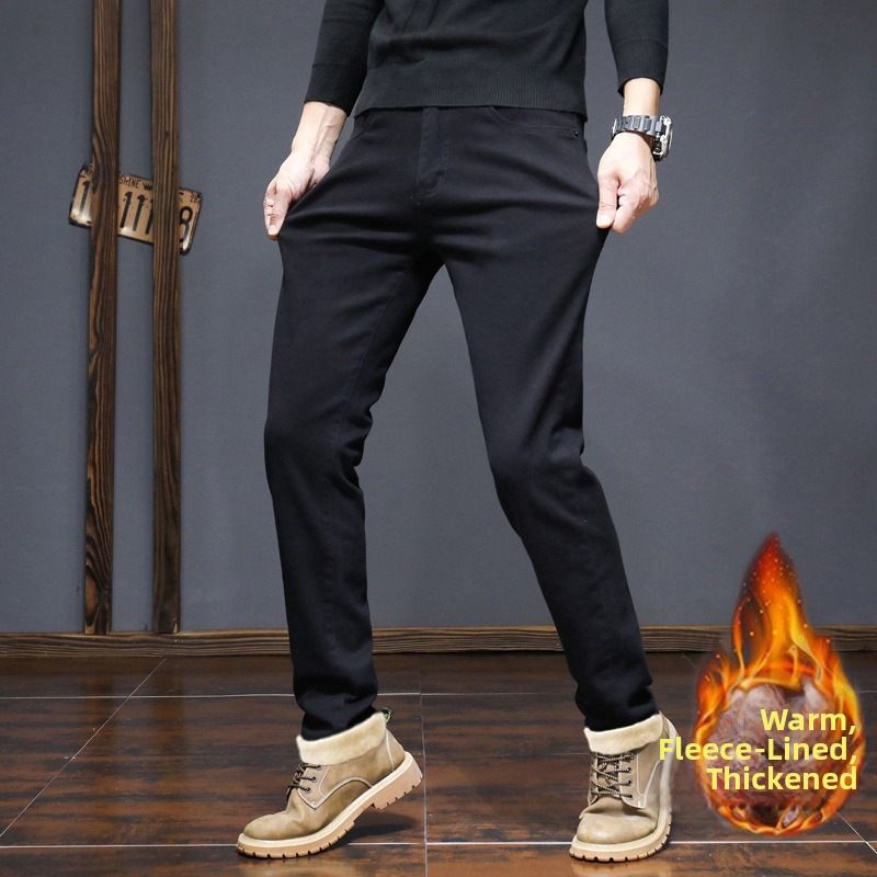 Men's Clothing Men's Relaxed Fit Straight Leg Jeans - Classic Denim Trousers For Casual Comfort_mkmklike.com