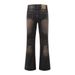 Spray Painted Vintage Denim Flared Men's Long Hippie Trendy Vibe Fashion Loose Casual Wide Leg Pants_mkmklike.com