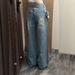 Women's Stylish Rhinestone 3D Bow Tie Wide Leg Jeans Casual Denim Pants Spring Fashion Versatile_mkmklike.com