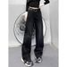 Women's Off-White Straight Leg Jeans High Waist Slimming Wide Leg Pants Casual Cotton Pear Shaped Fit plus Size 2025 New Style_mkmklike.com
