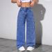 Cross-border European And American Bestseller, Ins-style Pearl Straight Loose Versatile Wide-leg Long Pants,_mkmklike.com