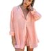 Women's Clothing sexy two-piece suit for women beach sunscreen shirt shorts suit_mkmklike.com