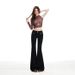 American-style Spicy Girl Low-waist Flared Jeans For Women, Vintage Stretch Bootcut Pants, Spring Edition Slim-fit_mkmklike.com