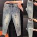 Men's Clothing High End Heavy Duty Embroidered Jeans For Men In Spring And Summer, Straight Leg Skinny Pants, Versatile Harem Pants_mkmklike.com