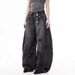 Vintage Distressed Ripped Denim Pants – Oversized Wide-Leg & Floor-Dragging Fit | High-Street Fashion Statement For Men & Women_mkmklike.com