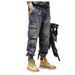 Trendy Brand Jeans Men, 2024 New Loose Fit Jogger Plus Size Autumn Winter Men's Pants, Multi-Pocket Cargo Pants For Men_mkmklike.com