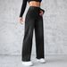Women's Clothing Temperament Non elastic Straight Wide leg Jeans Women_mkmklike.com