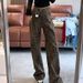 Autumn Winter Wasteland Style Leopard Print Jeans For Women High Waist Leg-Lengthening Elegant Wide-Leg Straight Casual_mkmklike.com