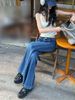 Women's Clothing Vintage Blue Low-Rise Flared Jeans – Stretch Bootcut Denim With Retro Wash (XS-XL)_mkmklike.com
