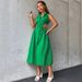 women's clothing combed lapel waist temperament dress long dress _mkmklike.com