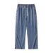 Lyocell Denim Jeans For Men – Relaxed Straight Leg Trousers | Breathable & Draped Wide-Fit Pants_mkmklike.com