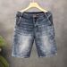 Premium Straight Fit Men's Denim Shorts - Summer Washed Elastic Casual Shorts, Korean Style All-Match Comfort_mkmklike.com