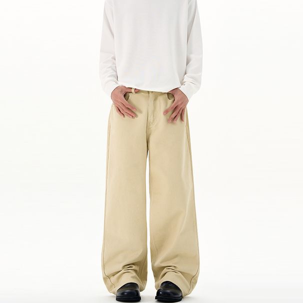 Classic Straight Leg Trousers For Men And Women - CleanFit Versatile Chino Pants In Solid Colors For Casual Commute_mkmklike.com