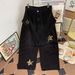 Men's Vintage Star Patchwork Flare Jeans – High-Waisted Wide-Leg Distressed Denim Pants, 70s Retro Streetwear_mkmklike.com