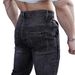 Men's Slim Fit Stretch Jeans – Washed Dark Grey Denim Pants With Mid-Rise & Tapered Leg (S-2xl, Comfort Flex Cotton Blend, Multi-Process Vintage Wash)_mkmklike.com