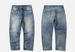 Men's Clothing | 24SS Japanese Retro Style 14OZ Selvedge Washed, Whiskered, Distressed, Oil Stained Loose Straight Leg Jeans For Men_mkmklike.com
