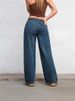 Low-Rise Wide-Leg Jeans For Women – Stretchy Flared Denim Pants, Retro American Style & Comfortable Everyday Wear_mkmklike.com