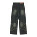 Men’S Vintage Washed Star Patchwork Denim Jeans – Relaxed Fit, Raw Hem, Distressed Detailing (S-Xxl, Blue/Navy, 76% Cotton)_mkmklike.com