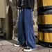 Men's Loose Fit Straight Leg Jeans Style High Street Spring Autumn Trendy Brand R Size_mkmklike.com