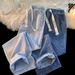 Straight Denim Trousers Men's Loose Casual Light-colored Ins Hong Kong Style Boys' Pants Tide Autumn And Winter Students Nine-point Pants_mkmklike.com