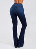 K New High Waisted Slim Fit Elastic Flared Jeans For Women_mkmklike.com