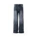 Men's Retro Washed Straight Leg Jeans – Korean Cleanfit Style, Classic Blue Denim For Casual & Winter Wear (M-XXL)_mkmklike.com