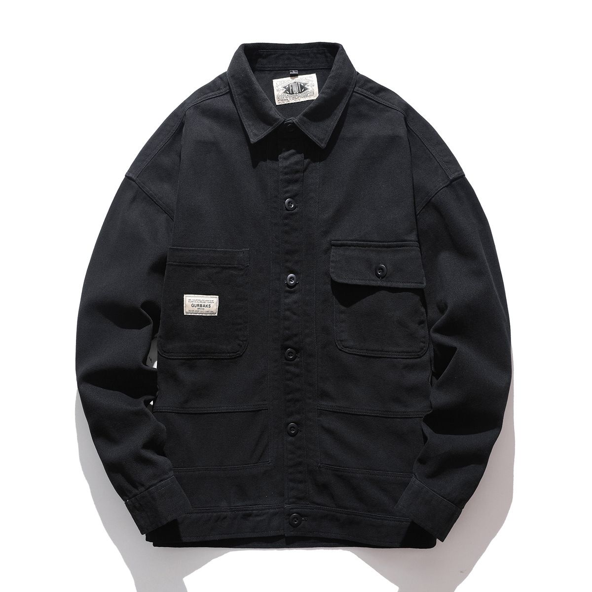 Men's Clothing Heavyweight Retro Work Shirt Autumn New Style Trendy Handsome Loose Large Size Casual Denim Jacket_mkmklike.com