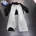 Men's Slim Fit Curved Blade Jeans Trendy High Street Retro Style Versatile Semi Elastic Waist Trousers_mkmklike.com