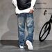 Men's Clothing Loose Straight Leg Distressed Jeans Retro American Style Street Fashion Brand Clothing_mkmklike.com