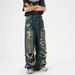 Ripped Distressed Boyfriend Jeans – Summer Streetwear Relaxed Fit Denim Pants For Men & Women_mkmklike.com