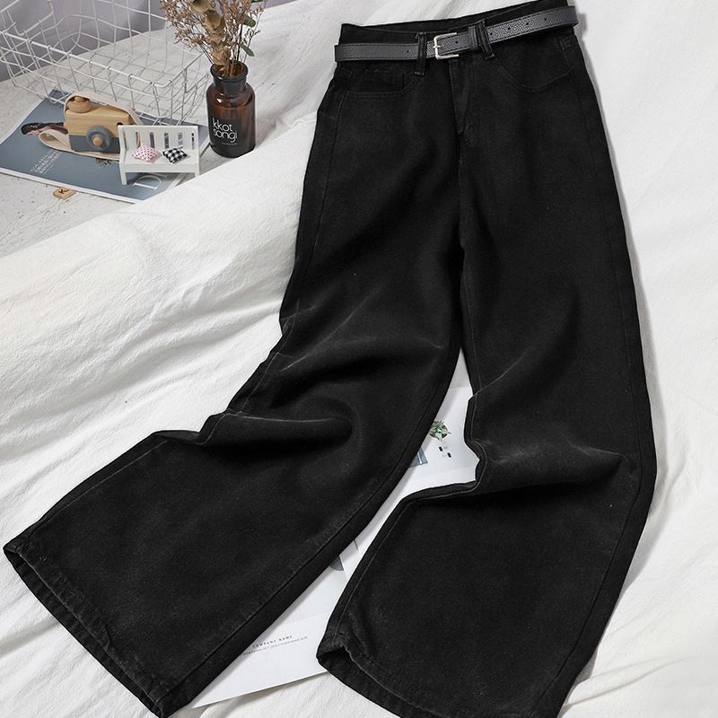 High-Waisted Wide Leg Jeans Vibe Style Loose Fit plus Size Straight Leg Floor Length Pants New Summer 2026_mkmklike.com